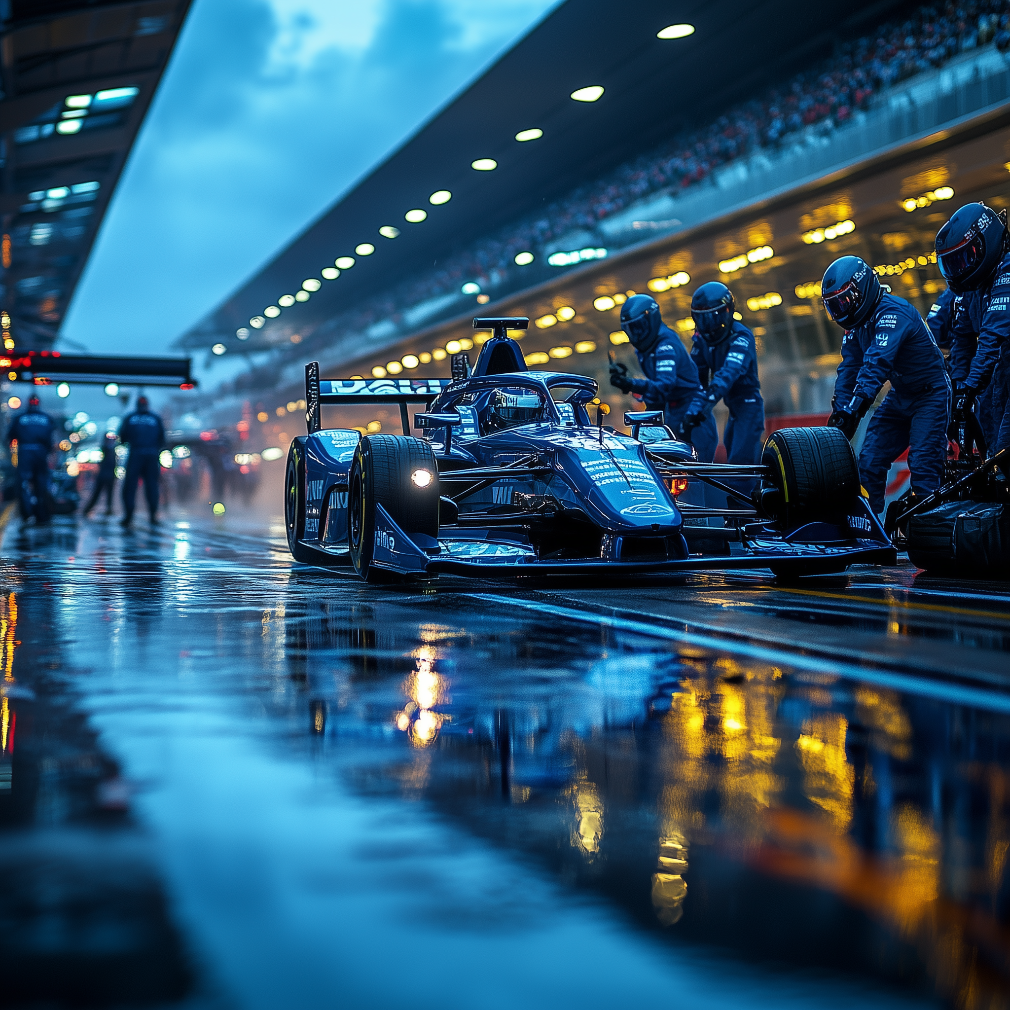 Race car pit stop Stellar